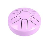 6 Notes 3.8-inch Mini Steel Tongue Drum Hand Pan Drum Zen Drum Percussion Instrument with Drumsticks for Beginner Musical Education Concert Mind Healing Yoga Meditation