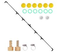 6-Nozzle Polyethylene Boom Wand, 7.5 Ft ATV Sprayer Boom with 2 Types of Nozzles & 2 Brass Fittings, Detachable Wide-Coverage Spray Attachment for Gardens, Farms, Tractors/UTVs