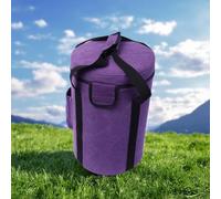 6" or 7" Crystal Singing Bowl Carrier - Heavy Duty Handle Canvas - Purple Color