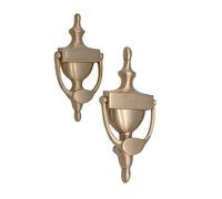 6" or 8" Victorian Solid Brass Urn Door Knocker - Satin Brasss (8")