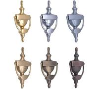 6" or 8" Victorian Solid Brass Urn Door Knockers - 6 Finishes (Satin Chrome, 6")