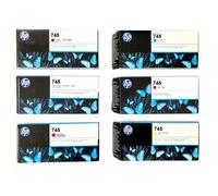 6 Original Ink HP DesignJet Z2600 Z5600 / No. 745 each 300ml F9K06A - F9K01A SET