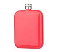 6 Oz 180ml Stainless Steel Hip Flask with Leak Proof Screw Cap for Carrying For Whiskey Liquor on Camping Trips and Outdoor Events (Red)
