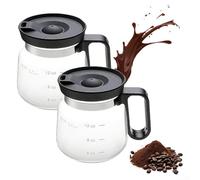 6 Oz Heatproof Glass Coffee Mug, With Travel Lid And Straw Coffee Pot Style Large Capacity Beverage Container(2)