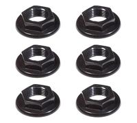 6-Pack 1/2" BSP Sink Tap Back Nuts - Durable ABS Plastic Flanged Back Nuts for Bathroom Basin Taps & Mixers, High-Strength Plumbing Accessories for Home Use