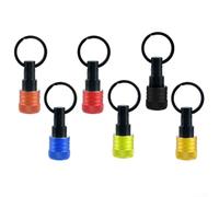 6 Pack 1/4 Inch Hex Bit Holder Keychain With Ball Bearing Detent For Impact Driver And Power Drill, Metal Quick Change Screwdriver Adapter Extension Rod Set(A)
