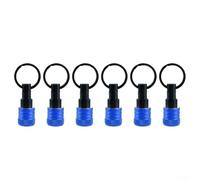 6 Pack 1/4 Inch Hex Bit Holder Keychain With Ball Bearing Detent For Impact Driver And Power Drill, Metal Quick Change Screwdriver Adapter Extension Rod Set(E)