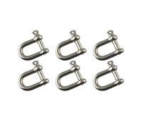 6 Pack 12mm Galvanised Steel D Shackle Dee Link Chandlery Lifting Towing