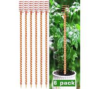 6 Pack 13" Electroculture Copper Gardening Antenna, Copper Garden Plant Stakes, Pure Coppers Rods for Garden, Electro Culture Gardening Coppers Coils Wire Tools, Pyramid Tensor Rings Kit
