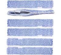 6 Pack 14" Microfiber Window Scrubber Refill Replacement Compatible with Unger 966540 Professional Scrubber Refill Sleeve, Reusable Squeegee Cloth Sleeve for MR.SIGA Professional Window Cleaning