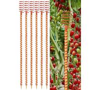 6 Pack 15" Electroculture Copper Gardening Antenna, Electroculture Plant Stakes, Copper Wire for Garden Stakes, Tensor Rings Coppers, Electro Coil Support Rods Kit Growing Vegetable Flowers