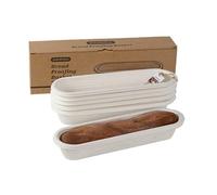 6-Pack 15" Pulp Bread Proofing Baskets with Liners for Baguette & Sourdough