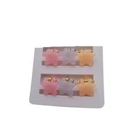 6 pack 1cm Star pastel coloured mini clamps hair clips girls fashion