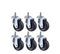 6-Pack 2" Replacement Chair Wheels, Universal Rubber Casters for Hard Floors, & Smooth-Gliding, Easy to Install, Ideal for Office & Home Fur