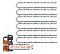 6 Pack 20 Inch Chainsaw Chain .325" Pitch .050" Gauge 80 Drive Links | Semi-Chisel Chain Saw Chains for Oregon, Stihl, Husqvarna, Poulan, Craftsman, Greenworks and More Chainsaw Brands