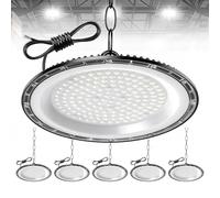 6 Pack 200W UFO LED High Bay Light 20000LM, Cold White 6500K Super Bright Workshop Lighting, IP65 Waterproof Industrial Lights, Commercial Bay Lighting for Workshop, Warehouse, Garage, Factory
