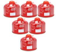6 Pack 230g Butane-Propane Screw On Gas Canisters Gas Cartridge for Camping Stoves, Heaters & Lanterns | High Performance Propane-Butane Mix with Resealable Valve Cartridges | EN417 Gas Cartridge
