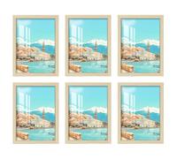 6 Pack 2cm A3 Picture Frames 30x40cm OAK Photo Frame with HD Acrylic Glass MDF Wood Poster Frames for Photo Gallery Certificate Jigsaw Puzzles Artwork Horizontal or Vertical Wall Hanging or Tabletop