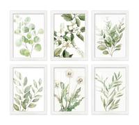 6 Pack 2cm A4 Picture Frames 20x30cm White Photo Frame with HD Acrylic Glass MDF Wood Poster Frames for Photo Gallery Certificate Jigsaw Puzzles Artwork Horizontal or Vertical Wall Hanging or Tabletop