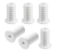 6 Pack 3/4 Inch Wall Grommets for Cables, Cable Grommets Cable Routing Kit Wall Hole Pass Through Bushing Grommet Ethernet TV Wires Cord Protection, White