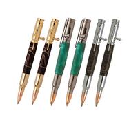6 Pack 30 Caliber Bolt Action Pen Kits - Mixed color (2 Gold+2 Chrome+2 Gun metal) Bullet Cartridge Hardware Pen Kits Handmade Woodturning Pen Kits