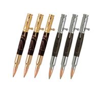 6 Pack 30 Caliber Bolt Action Pen Kits - Mixed color (3 Gold+3 Chrome) Bullet Cartridge Hardware Pen Kits Handmade Woodturning Pen Kits
