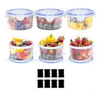 6 Pack 300ML Food Storage Containers with Airtight Leak Resistant Silicone Seal and Snap Closure for Meal Prep