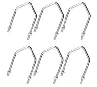 6 Pack 304 Stainless Steel V shaped U Bolt Kit Tube Pipe Clamp with Hex Nut (M6x70x100mm)