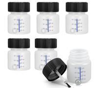 6 Pack 30ml touch up bottles, 1 Oz Paint Touch up Bottles with Lid and Applicator Brush, Small Empty Paint Bottle with Brush Applicator and Mixing Marble, Touch-up Paints Applicators for Repair Fix