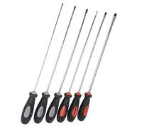 6 Pack - 325mm Extra Long Screwdriver Set - Includes Phillips PH0, PH1, PH2 & Slotted 5.5mm, 6.5mm, 8.0mm, Reach Further