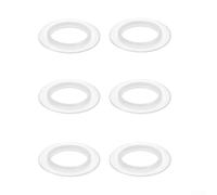 6 Pack 38mm Spring Out Sink Stopper Silicone Seals Replacement O-Ring Gaskets for Basin Waste Drains White Rubber Washers to Prevent Water Leaks in Kitchen Bathroom Fixtures Easy Install