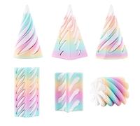 6-Pack 3D Printed Spiral Fidget Toys | PLA Stress Relief Toys for Adults & Kids | Impossible Cone & Pyramid Design (Vibrant Colors) (Colored B)
