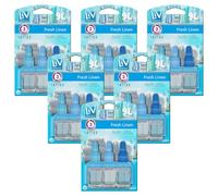 6 Pack 3Volution Air Freshener Plug in Diffuser Refill Odour Eliminator, Fresh Linen, 120ml (20ml x 6)