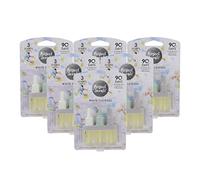 6 Pack 3Volution Air Freshener Plug in Diffuser Refill Odour Eliminator, White Flowers, 120ml (20ml x 6)