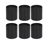 6 Pack 4 Inch Bed Risers, Up to 2200 Lbs, Heavy Duty Round Furniture Raising Blocks Black Furniture Leg Extender for Sofa, Desk, Chair, Dorm Bed and Bunk Bedpost