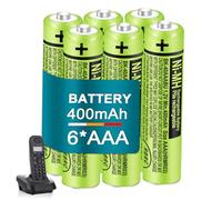6 Pack 400mAh BK-40AAABU 1.2V AAA Rechargeable NI-MH Batteries for Panasonic BT Gigaset Cordless Phones