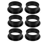 6 Pack 5 inch Duct Connector Flanges 125mm Plastic Dryer Vent Air Outlet Flange for Heating Cooling HVAC Air Ventilation Systems, Black