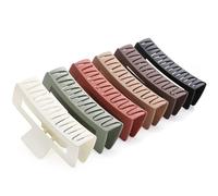 6 Pack 5 Inch Extra Large Claw Clips for Thick Long Curly Hair - Durable Matte Strong Hold Hair Accessories with Wine Red Color - Oversized Non-slip Square Hair Clips for Women - Cute Jumbo Claw Clips
