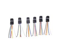 6 Pack 5 Pin 12V Relay Switch Harness Kit for Car Lights | Automotive Electrical Replacement, 30 Amp SPDT Socket Set, Color Coded Wiring, LED Fog Lamp Fan Starter