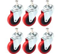 6 Pack 50mm Up to 150KG Swivel Castor Wheel Creeper Service Cart Stool Post Mount, Creeper for Furniture Trolleys Castor, Appliances