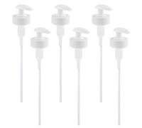6 Pack 5L Pump Dispenser, High-Capacity Pump Dispenser for 5 Litre Containers, White 3.4 cm Wide-Mouth pump dispenser for Shampoo, Liquid Soap, Detergent, Ideal for Home and Commercial Use