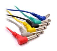 kenable [6 Pack 6.35mm Mono Mixing Desk Screened Patch Cables 30cm 0.3m
