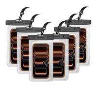 6 Pack 8.5“ Waterproof Cell Phone Pouch - Underwater Dry Bag Case Lanyard - Water Proof Clear Holder Protector for iPhone 17 16 15 Pro Max Plus Samsung Galaxy S25 S24 Ultra Note for Beach Swimming