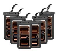 6 Pack 8.5“ Waterproof Cell Phone Pouch - Underwater Dry Bag Case Lanyard - Water Proof Clear Holder Protector for iPhone 17 16 15 Pro Max Plus Samsung Galaxy S25 S24 Ultra Note for Beach Swimming