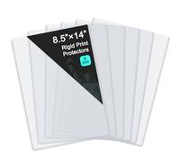 6 Pack 8.5" x 14" Rigid Print Protectors, Rigid Sheet Protectors - Durable PVC Document Protectors, Plastic Sleeves for Photos, Prints, and Menu Covers Document Holder Birth Certificate Protector