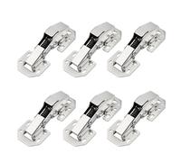 6 Pack 90 Degree Soft Close Hinges, Smooth Slow Closure, No Pre-Drilled Surface Mount, Frameless Hidden Concealed,Self Closing for Cupboard, Replacement, Kitchen Cabinets