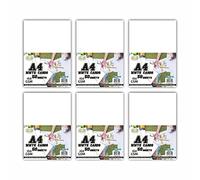 6 Pack - A4 White Card 300 Sheets, Premium A4 White Card Stock, 160gsm Thickness, Ideal for Creative Arts & Craft, School, College, Office and Stationery Supplies