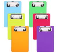 6 Pack A5 Clipboards, Bright Assorted Colors Mini Clipboard Set, Small Waterproof Clip Boards Bulk for Office, Nurses & Work, Heavy Duty A5 Clip Board for Writing, Drawing & Sketching