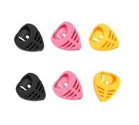 6 Pack ABS Guitar Pick Case Triangle Compact Holder Travel Friendly Case for Player Durable Storage