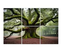 6 Pack Acoustic Foam Panels Sound Proofing Angel Oak Tree Johns Island South Acoustic Wall Panel Soundproofing for Livingroom Nursery Room 180x120cm Home Decor